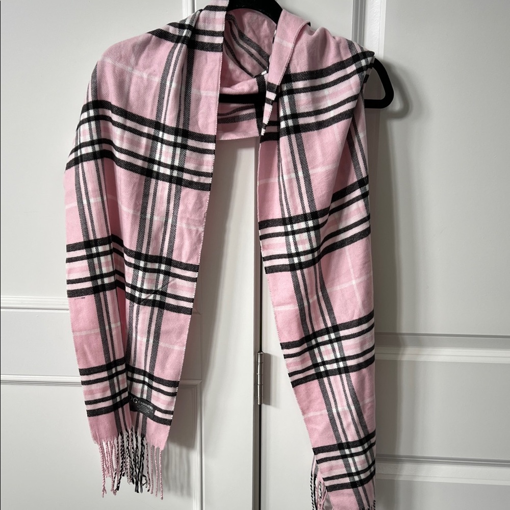 Pink Plaid Women's Scarf